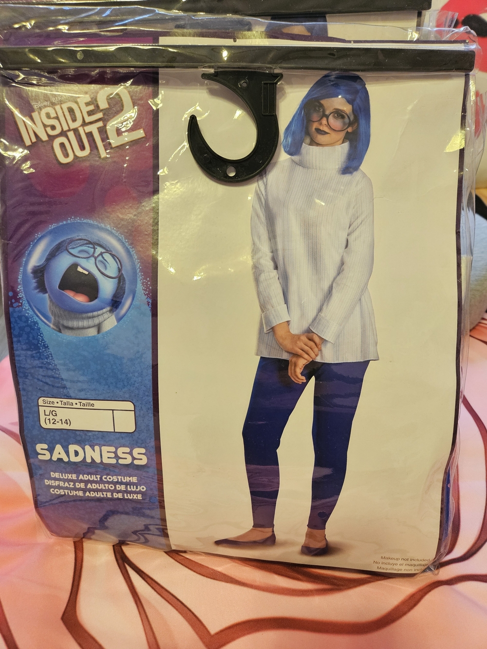 New Sadness Adult Costume - Blue & White Large